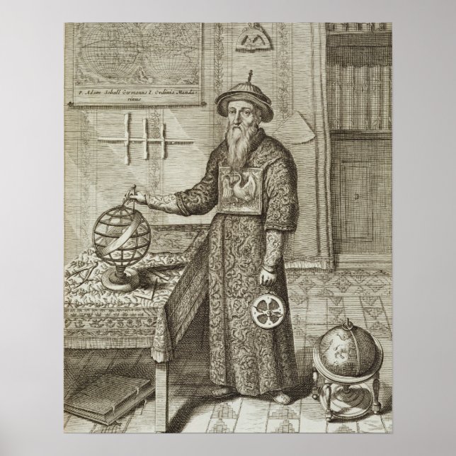 Pôster Johann Adam Schall von Bell (1591-1666) de "Chin (Frente)