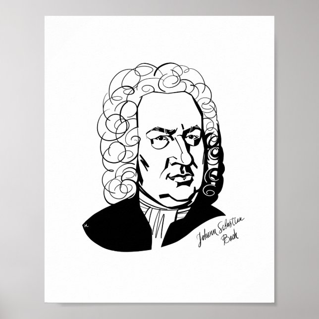 Poster Johann Sebastian Bach (Frente)