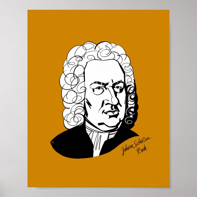 Poster Johann Sebastian Bach (Frente)