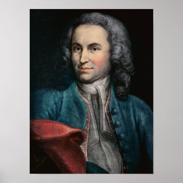Pôster Johann Sebastian Bach c.1715 (Frente)