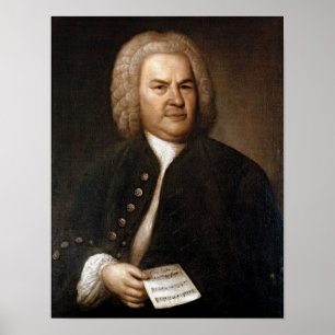 Poster Johann Sebastian Bach Portrait