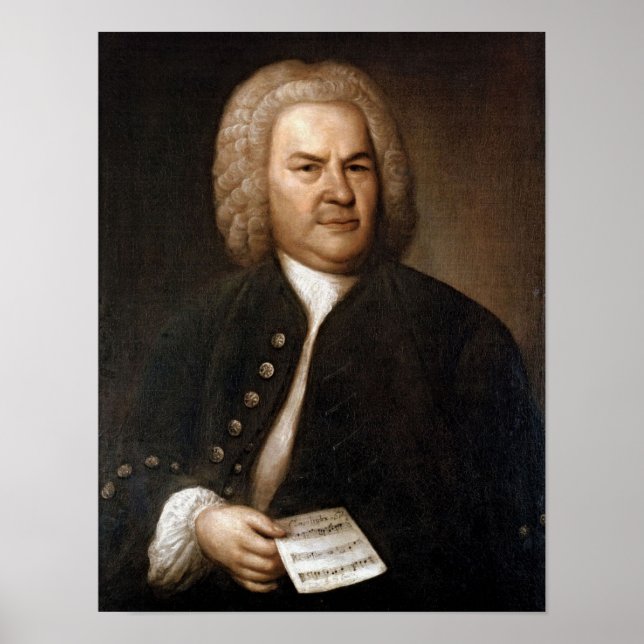 Poster Johann Sebastian Bach Portrait (Frente)