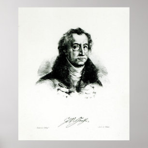 Pôster Johann Wolfgang Goethe gravado por Delacroix