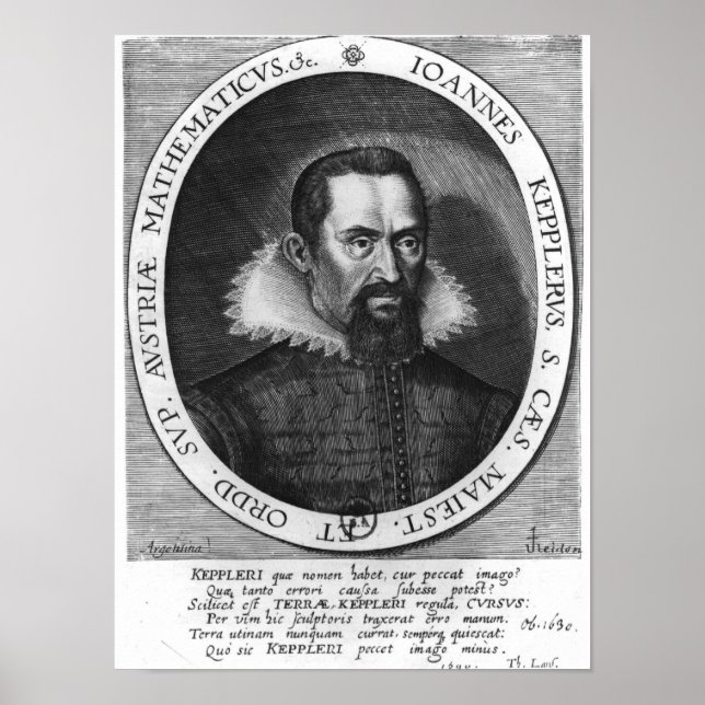 Pôster Johannes Kepler 1590 (Frente)