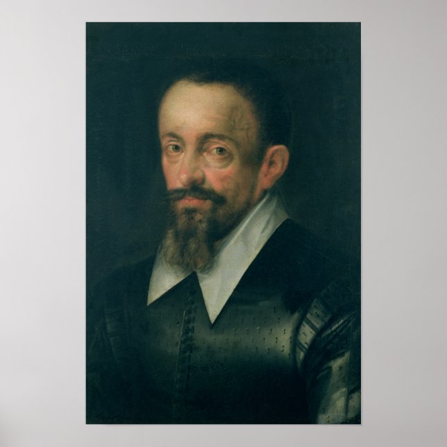 Poster Johannes Kepler , astrônomo, c.1612 (Frente)