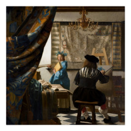 Pôster Johannes Vermeer - A Alegoria da Pintura