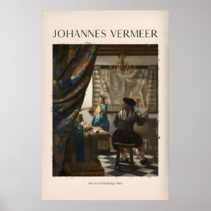 Poster Johannes Vermeer A Arte da Pintura666 Alegoria