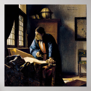 Poster Johannes Vermeer - A Geógrafa