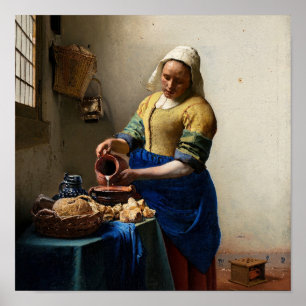 Poster Johannes Vermeer - A Milkmaid