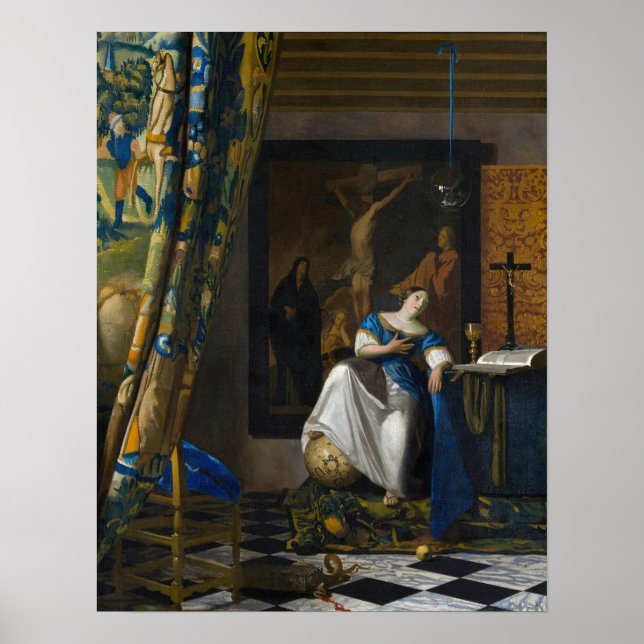 Poster Johannes Vermeer - Alegoria de fé (Frente)