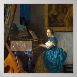 Poster Johannes Vermeer - Dama Sentada ao Virginal