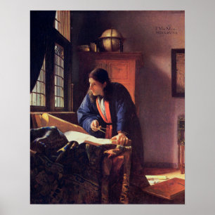 Pôster Johannes Vermeer, geógrafo