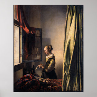 Poster Johannes Vermeer, Girl Reading a Letter