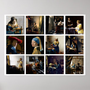 Poster Johannes Vermeer - Grelha de Mastercastas