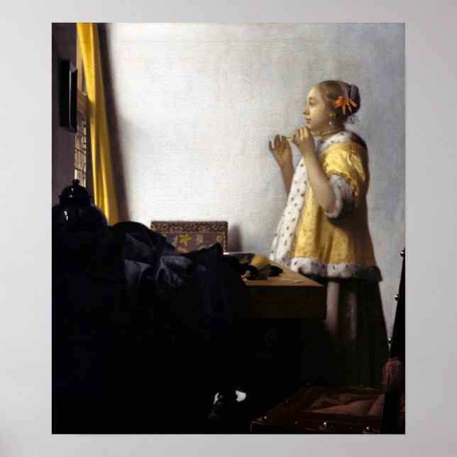 Poster Johannes Vermeer - Jovem Mulher com Colar Pérola (Frente)