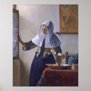 Poster Johannes Vermeer, Jovem Mulher com um Jug de Água