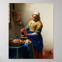 Johannes Vermeer. Milkmaid. Vintage belas artes