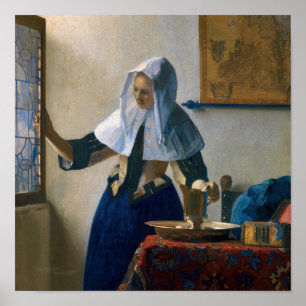 Poster Johannes Vermeer - Mulher com um Jarro de Água
