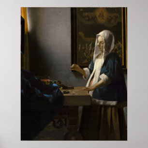 Poster Johannes Vermeer, Mulher Equilibrando