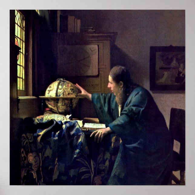 Poster Johannes Vermeer - O Astrônomo (Frente)