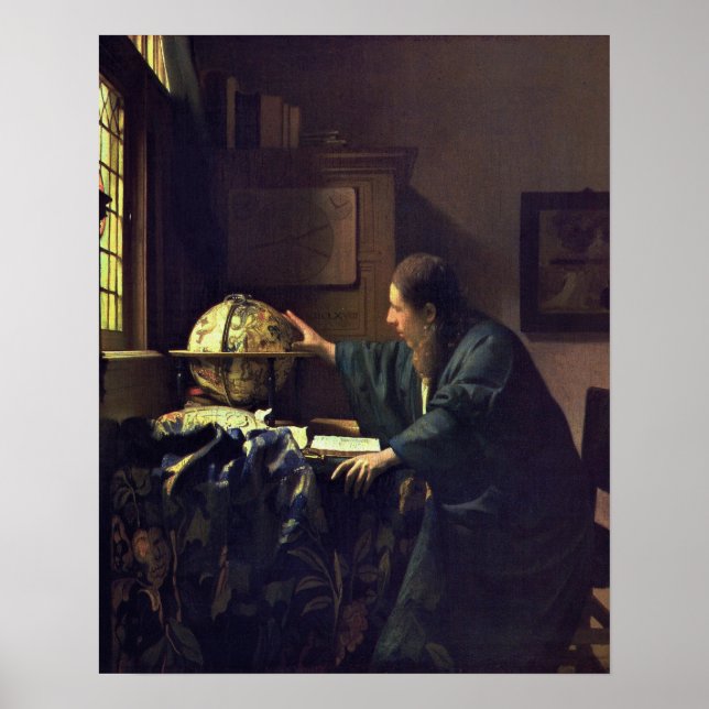 Pôster Johannes Vermeer, O Astrônomo (Frente)