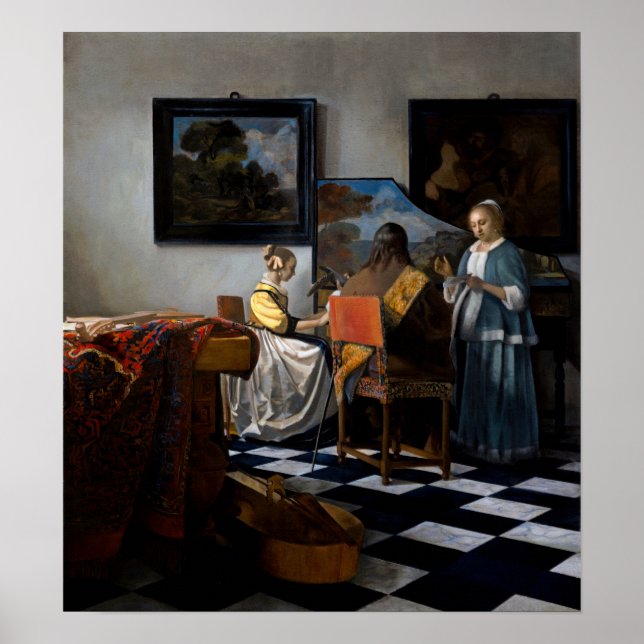 Poster Johannes Vermeer - O concerto (Frente)