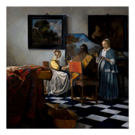 Pôster Johannes Vermeer - O concerto