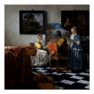 Pôster Johannes Vermeer - O concerto