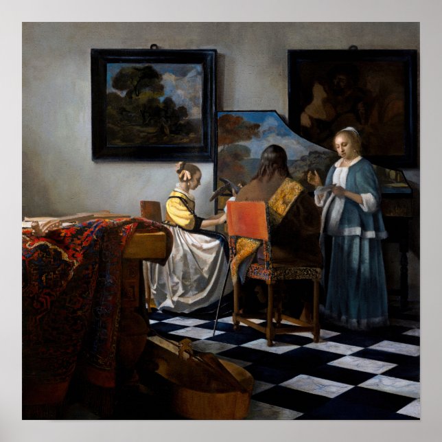Poster Johannes Vermeer - O Concerto (Frente)