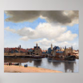 Pôster Vista de Delft por Johannes Vermeer | Zazzle Brasil