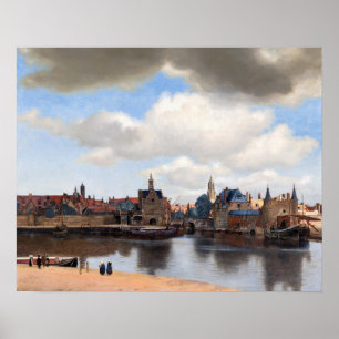 Poster Johannes Vermeer - Visão de Delft