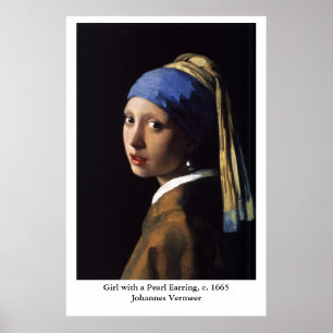 Pôster Johannes Vermeer's Girl with a Pearl Earring