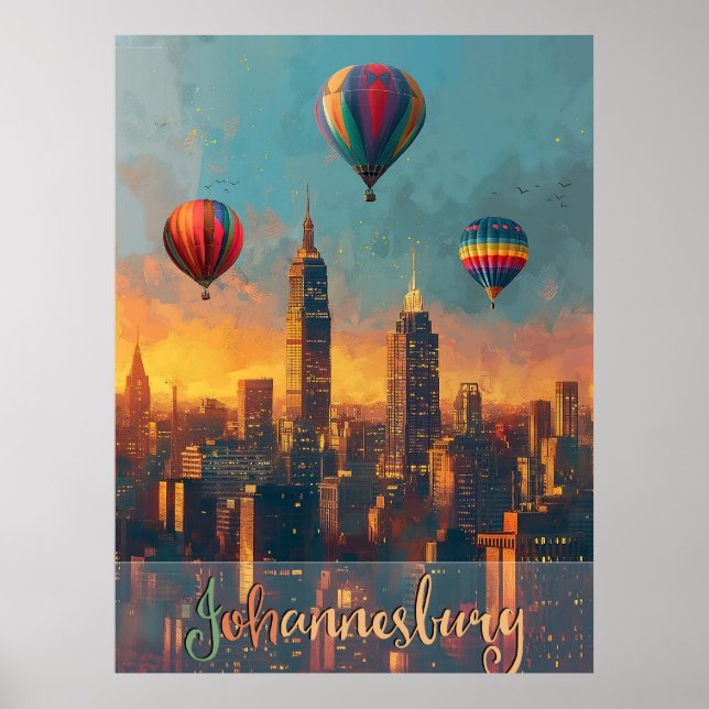 Poster Johannesburg Vintage (Frente)