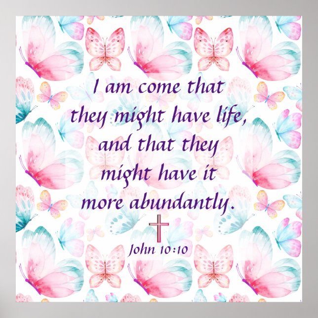 Poster John 10:10 (Frente)