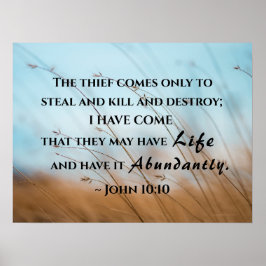 Poster John 10:10 Eu vim que eles podem ter vida