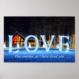 Poster John 13:34, Love in Lights