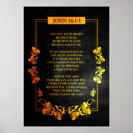 Poster John 14:1-3 Bíblia Verso