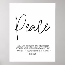 Poster John 14:27 Paz Que Deixo Com Você, Escritura