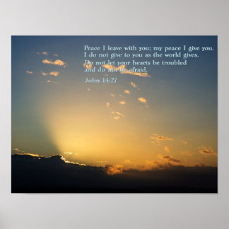 Pôster John 14:27 Sunrise