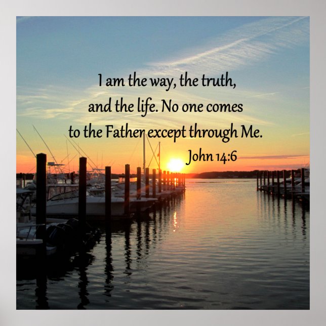 POSTER JOHN 14:6 SUNSET PHOTO DESIGN (Frente)