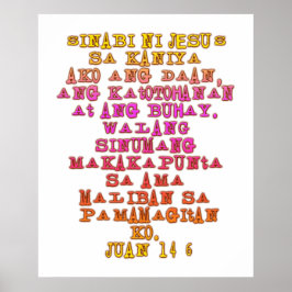 Pôster John 14:6 Tagalog