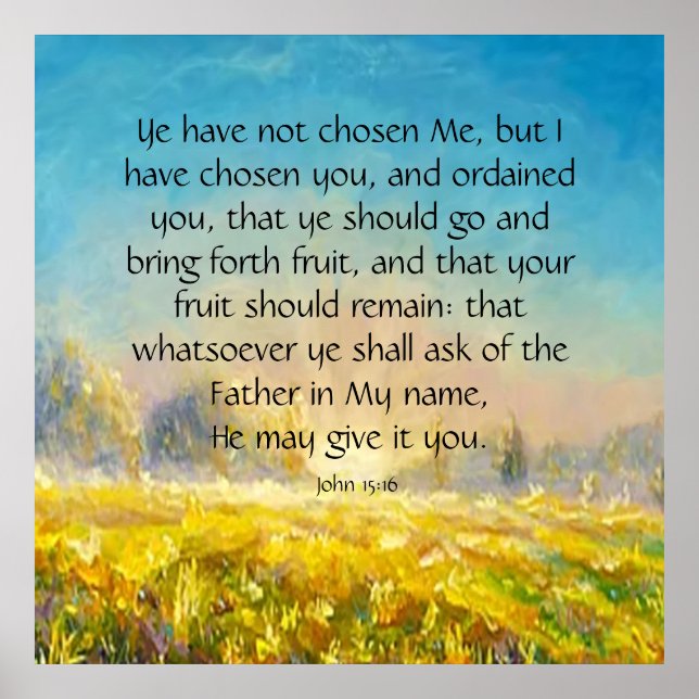 Poster John 15:16 (Frente)