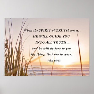 Poster John 16:13 Espírito da Verdade o guiará, Oceano
