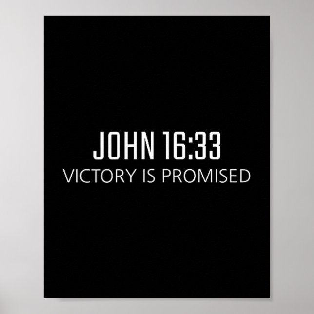 Poster John 16_33 - Victory Is Promised Bible Religious V (Frente)