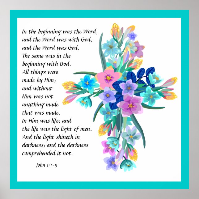 Poster John 1:1-5   (Frente)