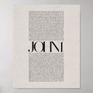 Poster John 1 - Bíblia Verse Modern Scripting Wall Art