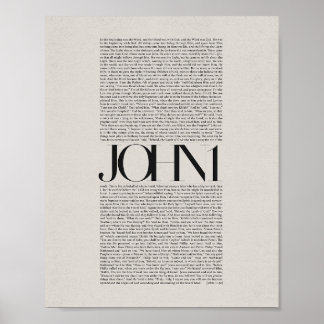 Poster John 1 - Bíblia Verse Modern Scripting Wall Art