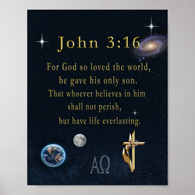 Poster John 3:16 (Frente)