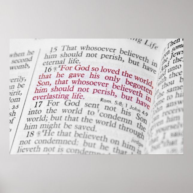 Poster John 3:16 (Frente)
