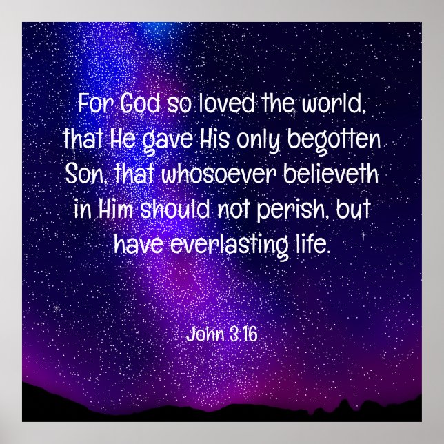 Poster John 3:16 (Frente)